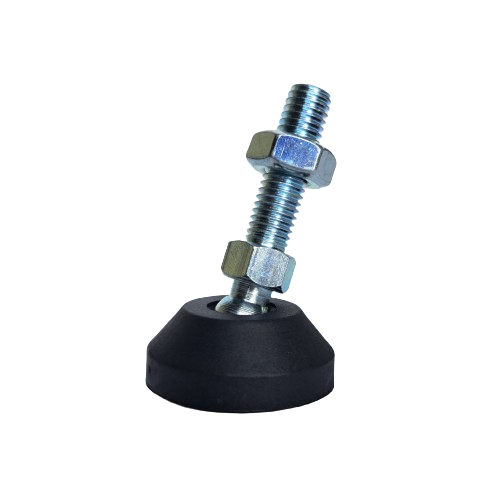 1400kg Rated Adjustable/Levelling Feet (ZINC PLATED) - 40mm Base, M10 Thread, 65mm Height (Set of 4)