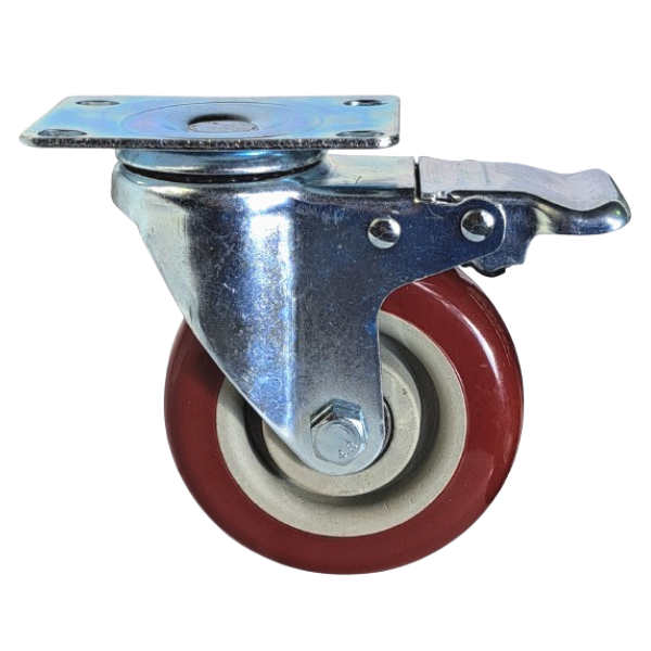 400kg - Set of 4pcs 4" 100mm Swivel Brake Castors