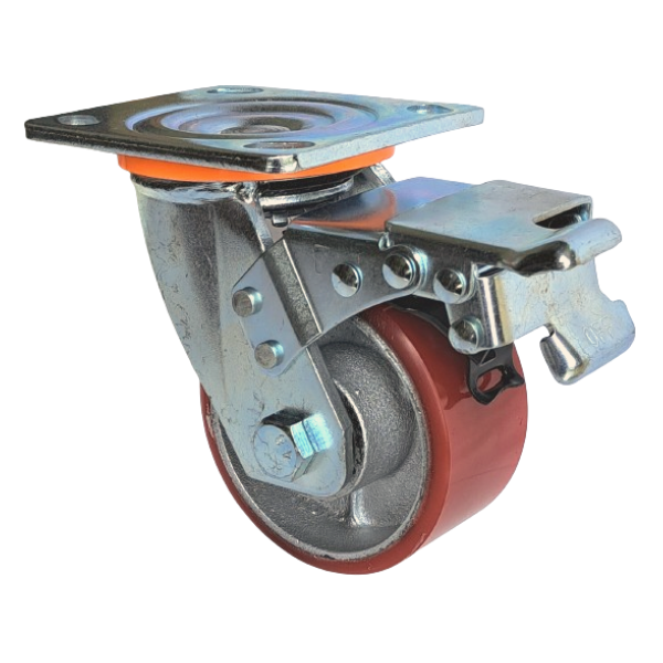 1200kg - Set of 4pcs 100mm (4") Extra Heavy Duty Swivel Braked Castor