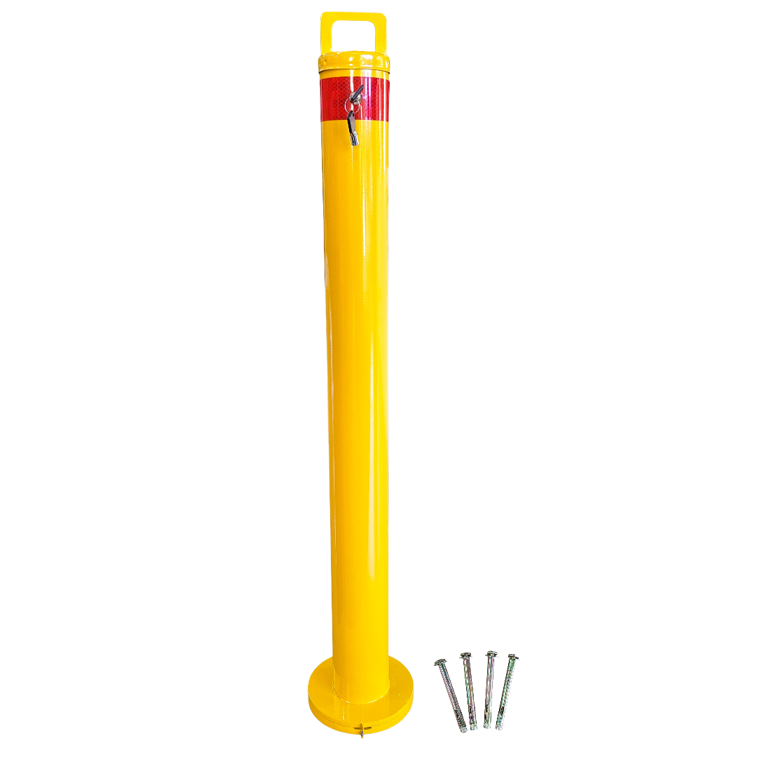 Removable Surface Mount Steel Bollard, 1000mm High