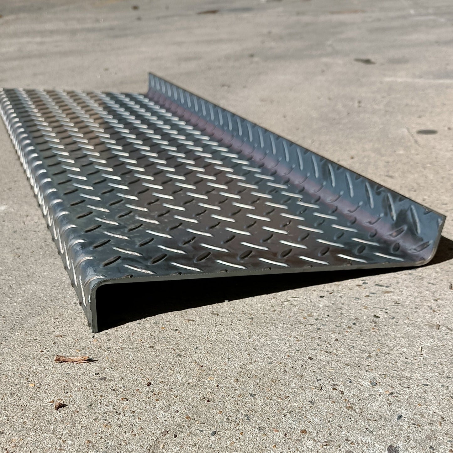 Stair Tread/Step - 3mm Checker Plate - 800mm Long - EZY STEEL
