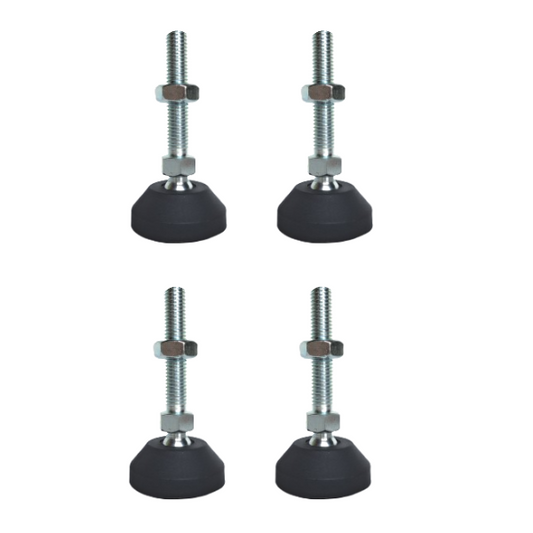 1400kg Rated Adjustable/Levelling Feet (STAINLESS) - 40mm Base, M10 Thread, 85mm Height (Set of 4)