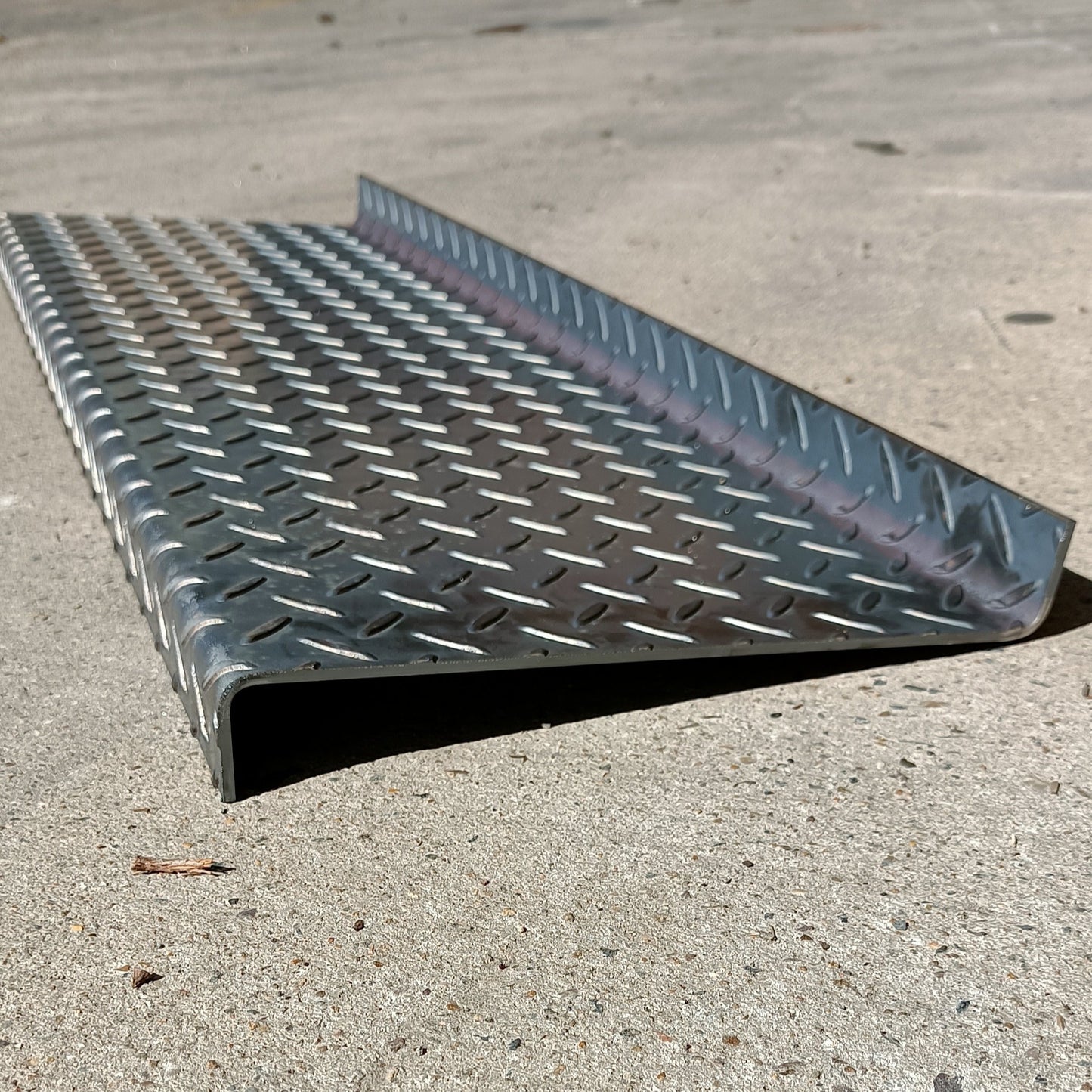 Stair Tread/Step - 3mm Checker Plate - 800mm Long - EZY STEEL
