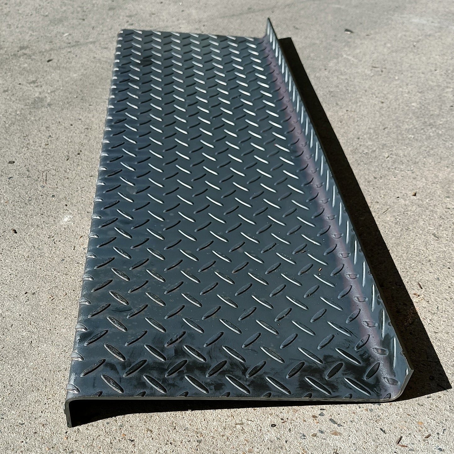 Stair Tread/Step - 3mm Checker Plate - 600mm Long - EZY STEEL