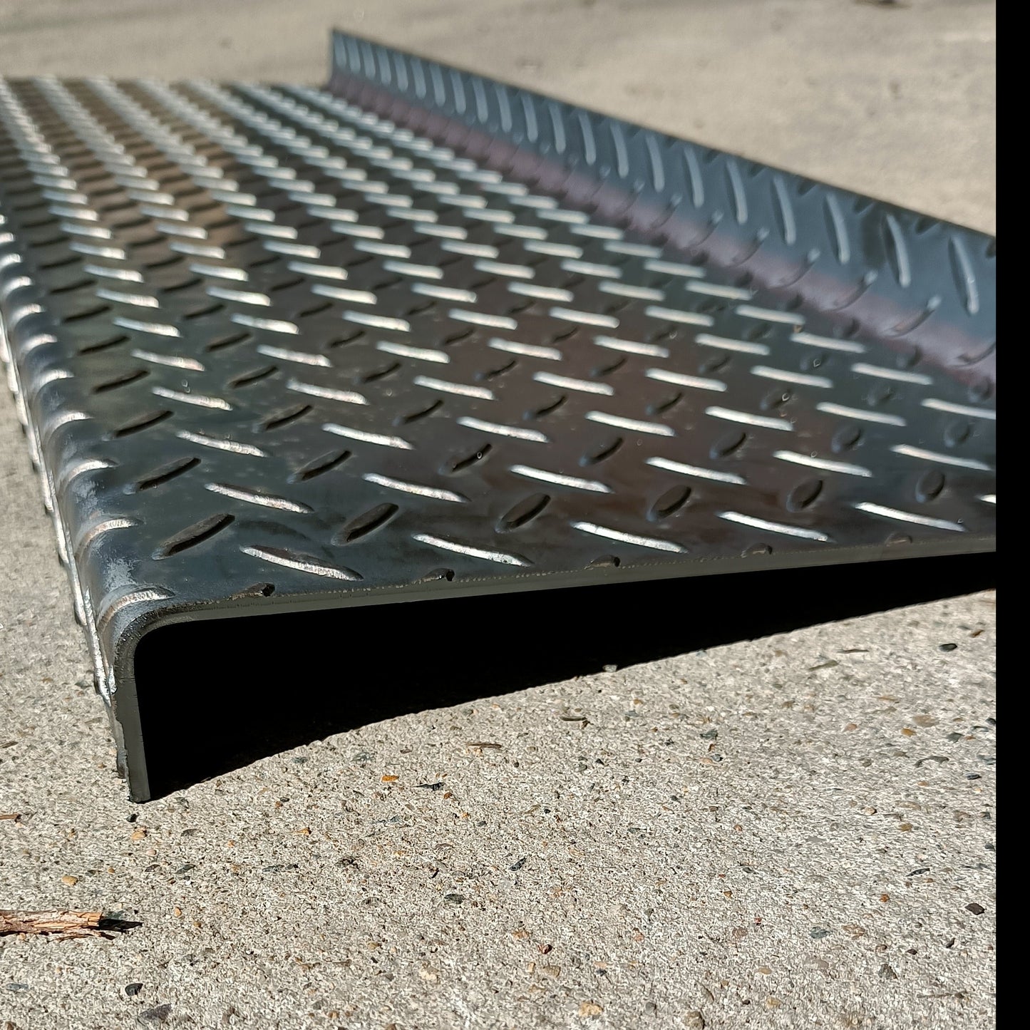 Stair Tread/Step - 3mm Checker Plate - 600mm Long - EZY STEEL