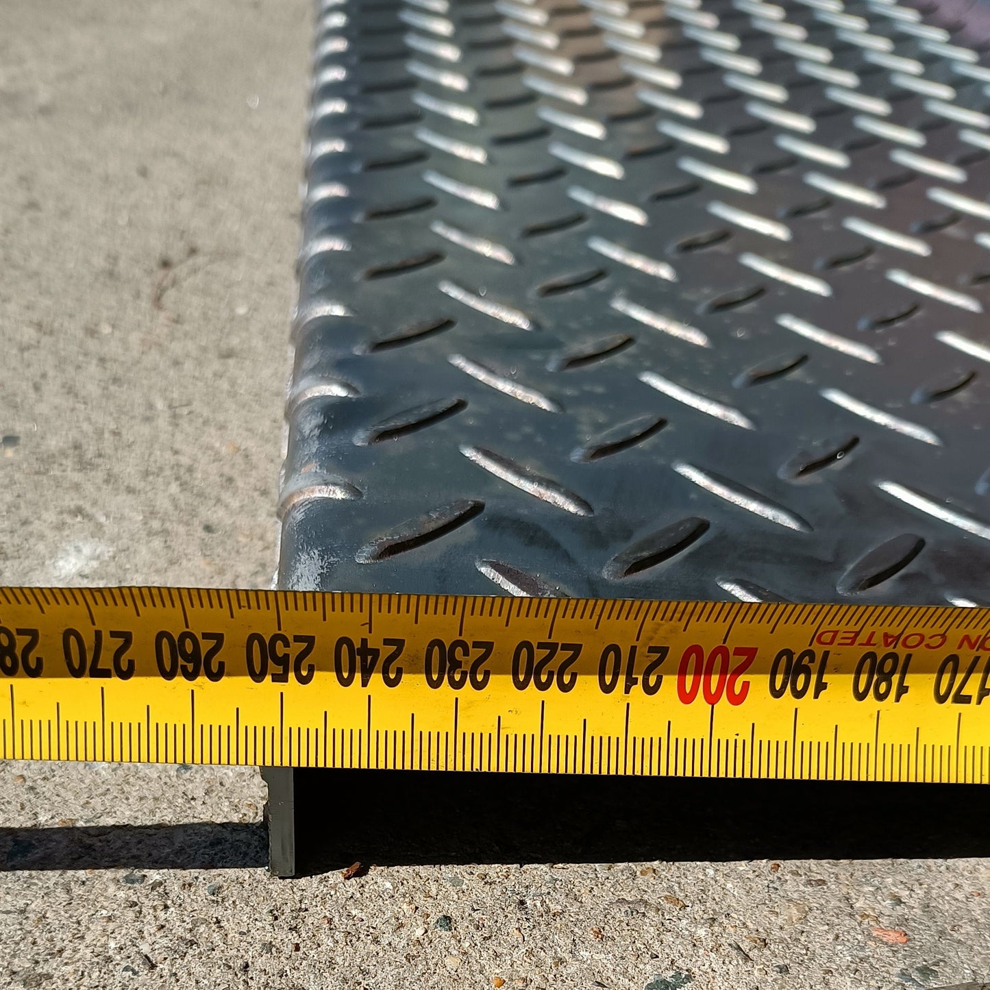 Stair Tread/Step - 3mm Checker Plate - 600mm Long - EZY STEEL