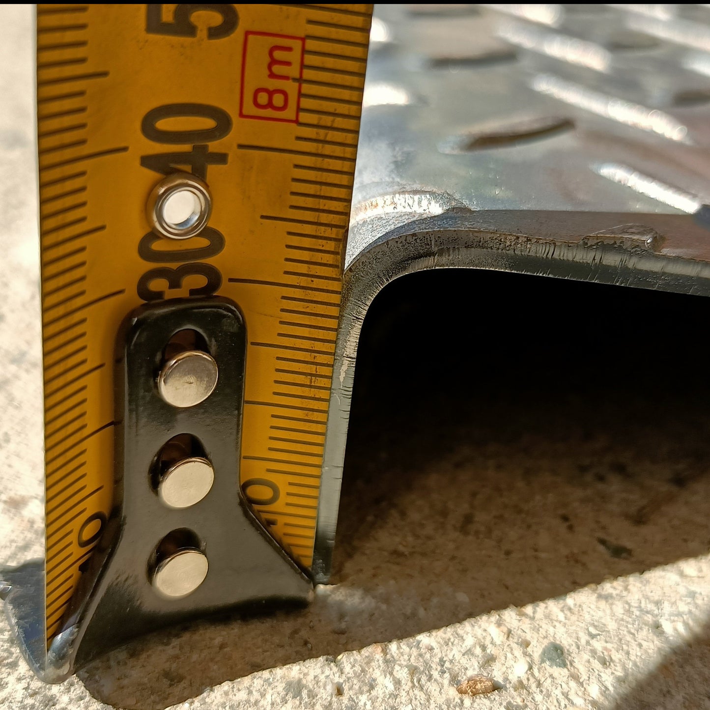 Stair Tread/Step - 3mm Checker Plate - 600mm Long - EZY STEEL