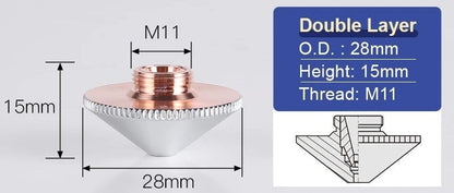 Laser Cutting Nozzle - 4.5mm - 10 Pack