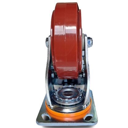 450kg - Urethane Castor - 6" 150mm - Swivel Plate with Brake