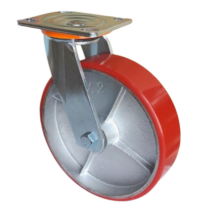 2000kg - Set of 4pcs 200mm (8") Extra Heavy Duty Swivel Castors