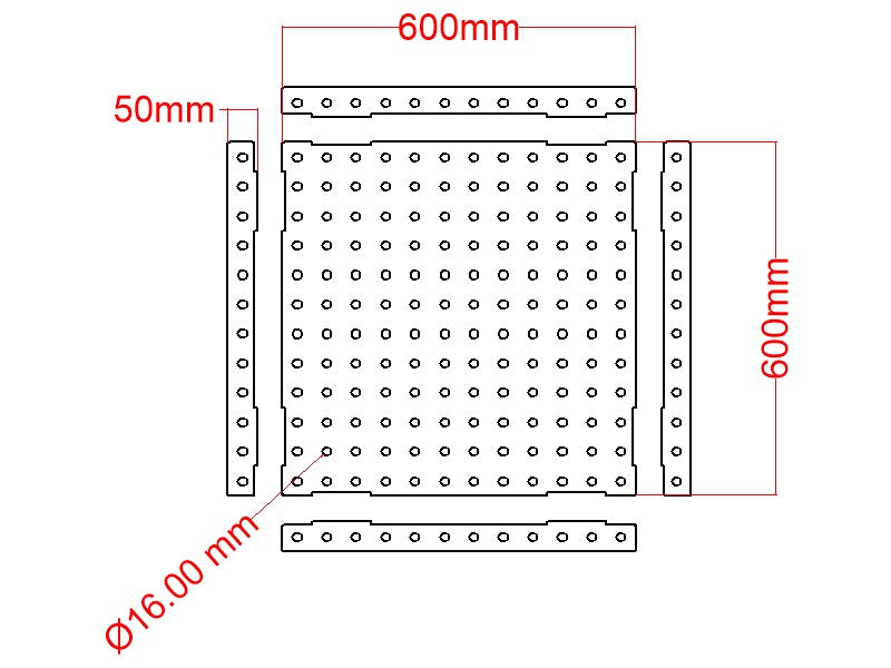 DIY Welding Bench / Table Top (600 x 600 x 50 x 5mm Thick) Flat Packed