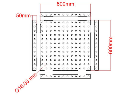 DIY Welding Bench / Table Top (600 x 600 x 50 x 5mm Thick) Flat Packed