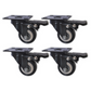 200kg - Set Of 4pcs, 50mm (2") Swivel Brake Castors with PU tyre