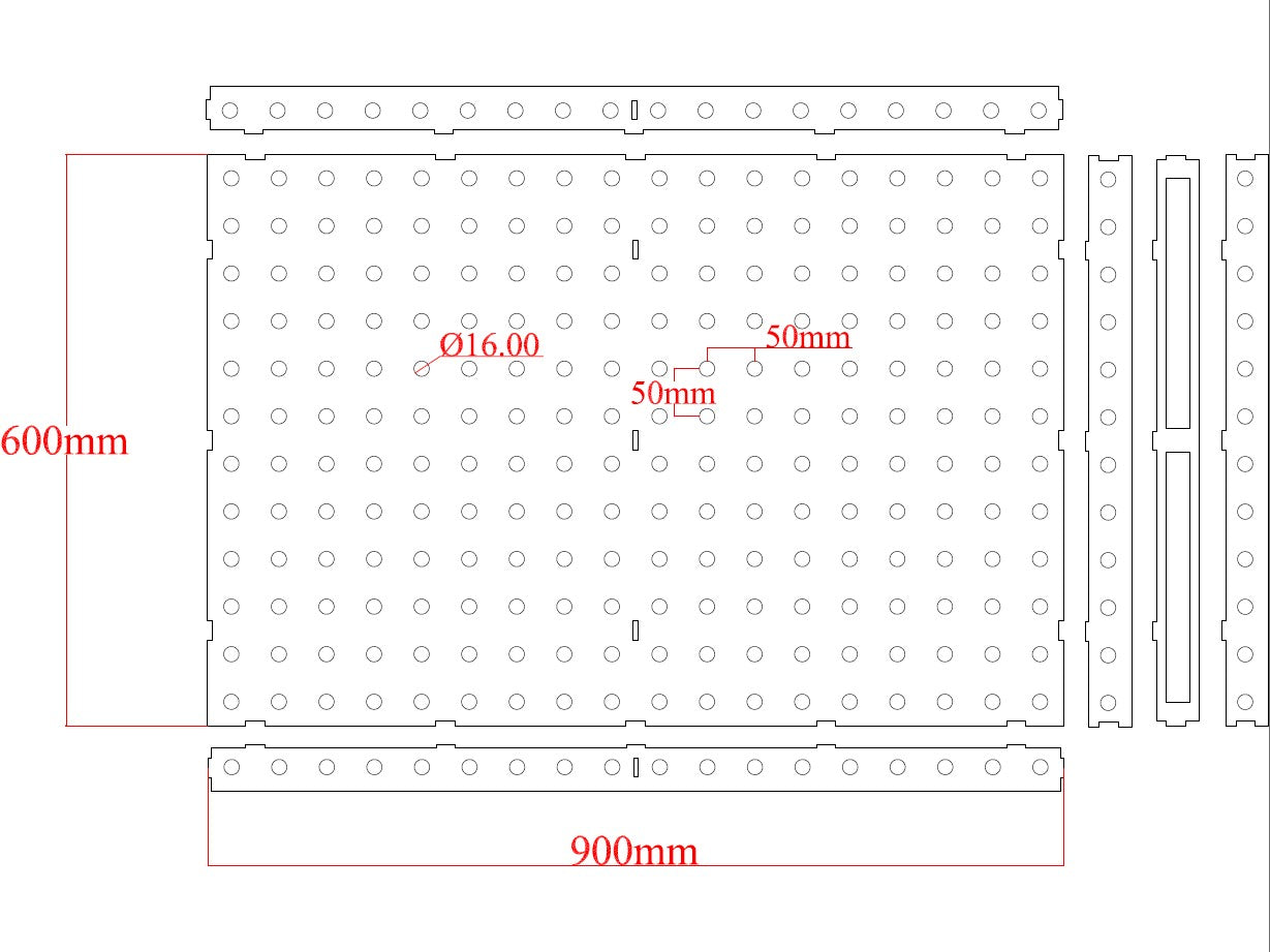 DIY Welding Table Top / Fab Block - 900mm x 600mm (Flat Packed)