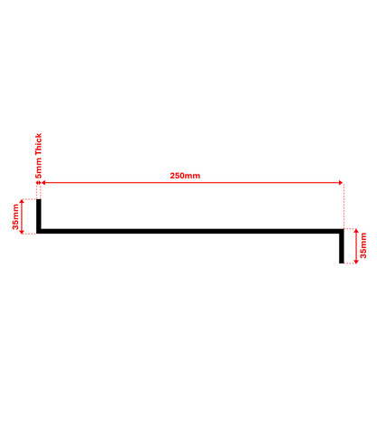 Stair Tread/Step - 5mm Checker Plate - 600mm Long