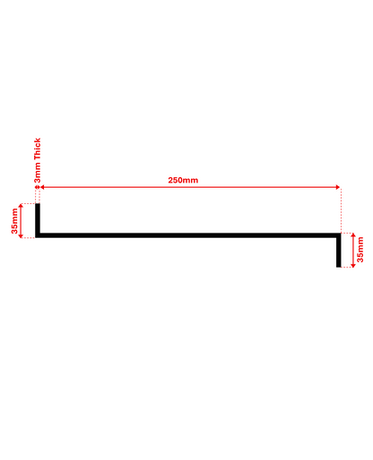 Stair Tread/Step - 3mm Checker Plate - 1000mm Long