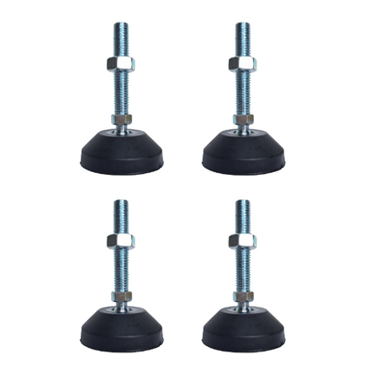 2600kg Rated Adjustable/Levelling Feet (STAINLESS) - 60mm Base, M12 Thread, 110mm Height (Set of 4)