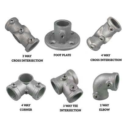 Round Tube Pipe Connectors – 25mm Pipe Multi-Angle Joint System