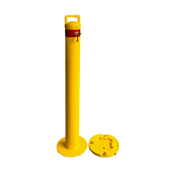 Removable Surface Mount Steel Bollard, 1000mm High