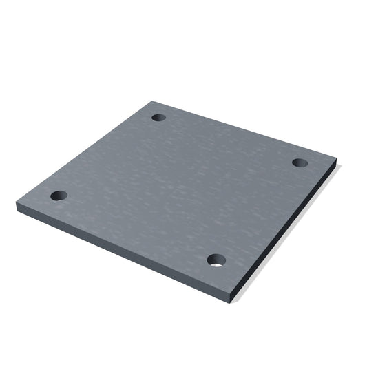 200 x 200mm steel base plate with 4 holes