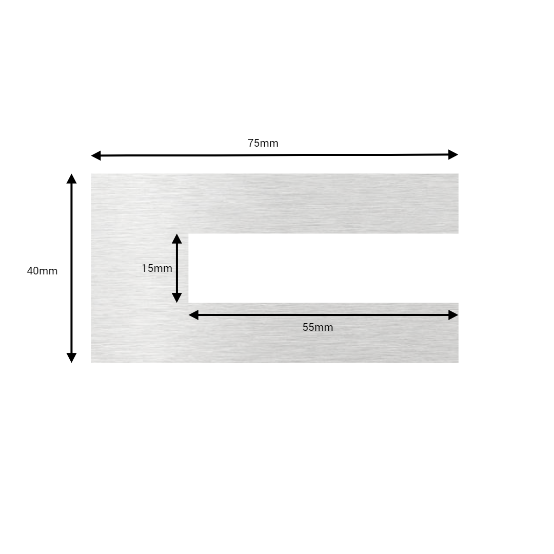 Aluminium Horseshoe Packer/Shim - 75mm x 40mm (Qty 10)